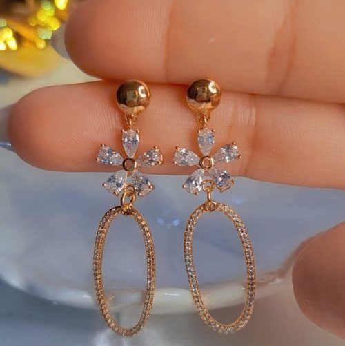 Aretes Flor y argolla